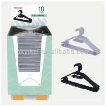 High quality promotional plastic hanger packed with display carton